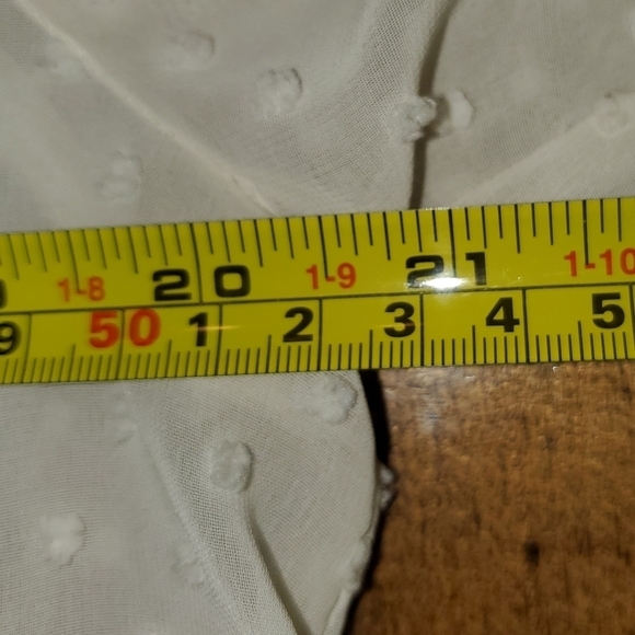 J. Crew Small Balloon Sleeve Sheer Textured Cream Long Sleeve Top - Picture 8 of 11